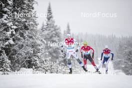 08.12.2018, Beitostolen, Norway (NOR): Daniel Rickardsson (SWE), Max Hauke (AUT), Adam Martin (USA), (l-r)  - FIS world cup cross-country, 30km men, Beitostolen (NOR). www.nordicfocus.com. © Modica/NordicFocus. Every downloaded picture is fee-liable.