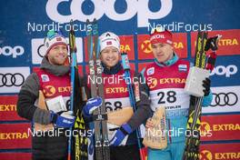 08.12.2018, Beitostolen, Norway (NOR): Martin Johnsrud Sundby (NOR), Sjur Roethe (NOR), Andrey Melnichenko (RUS), (l-r)  - FIS world cup cross-country, 30km men, Beitostolen (NOR). www.nordicfocus.com. © Modica/NordicFocus. Every downloaded picture is fee-liable.