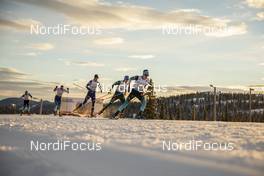 09.12.2018, Beitostolen, Norway (NOR): Clement Parisse (FRA), Lucas Boegl (GER), Perttu Hyvarinen (FIN), Toni Livers (SUI), (l-r)  - FIS world cup cross-country, 4x7.5km men, Beitostolen (NOR). www.nordicfocus.com. © Modica/NordicFocus. Every downloaded picture is fee-liable.