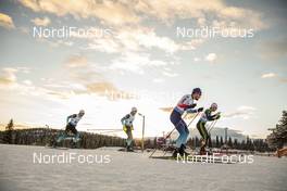 09.12.2018, Beitostolen, Norway (NOR): Renaud Jay (FRA), Thomas Bing (GER), Roman Furger (SUI), (l-r)  - FIS world cup cross-country, 4x7.5km men, Beitostolen (NOR). www.nordicfocus.com. © Modica/NordicFocus. Every downloaded picture is fee-liable.