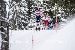 09.12.2018, Beitostolen, Norway (NOR): Emil Iversen (NOR), Evgeniy Belov (RUS), (l-r)  - FIS world cup cross-country, 4x7.5km men, Beitostolen (NOR). www.nordicfocus.com. © Modica/NordicFocus. Every downloaded picture is fee-liable.