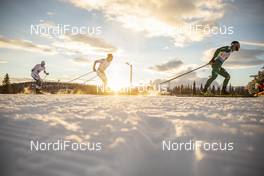 09.12.2018, Beitostolen, Norway (NOR): Mirco Bertolina (ITA), Scott Patterson (USA), Daniel Rickardsson (SWE), (l-r)  - FIS world cup cross-country, 4x7.5km men, Beitostolen (NOR). www.nordicfocus.com. © Modica/NordicFocus. Every downloaded picture is fee-liable.