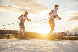 09.12.2018, Beitostolen, Norway (NOR): Sjur Roethe (NOR), Denis Spitsov (RUS), (l-r)  - FIS world cup cross-country, 4x7.5km men, Beitostolen (NOR). www.nordicfocus.com. © Modica/NordicFocus. Every downloaded picture is fee-liable.