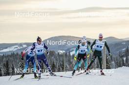 09.12.2018, Beitostolen, Norway (NOR): Antti Ojansivu (FIN), Renaud Jay (FRA), Thomas Bing (GER), (l-r)  - FIS world cup cross-country, 4x7.5km men, Beitostolen (NOR). www.nordicfocus.com. © Modica/NordicFocus. Every downloaded picture is fee-liable.