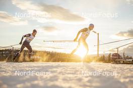 09.12.2018, Beitostolen, Norway (NOR): Perttu Hyvarinen (FIN), Lucas Boegl (GER), (l-r)  - FIS world cup cross-country, 4x7.5km men, Beitostolen (NOR). www.nordicfocus.com. © Modica/NordicFocus. Every downloaded picture is fee-liable.