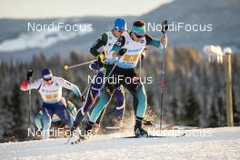 09.12.2018, Beitostolen, Norway (NOR): Clement Parisse (FRA), Lucas Boegl (GER), Toni Livers (SUI), (l-r)  - FIS world cup cross-country, 4x7.5km men, Beitostolen (NOR). www.nordicfocus.com. © Modica/NordicFocus. Every downloaded picture is fee-liable.