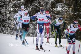 09.12.2018, Beitostolen, Norway (NOR): Jean Marc Gaillard (FRA), Erik Bjornsen (USA), Thomas Wick (GER), Didrik Toenseth (NOR), +1g+, (l-r)  - FIS world cup cross-country, 4x7.5km men, Beitostolen (NOR). www.nordicfocus.com. © Modica/NordicFocus. Every downloaded picture is fee-liable.