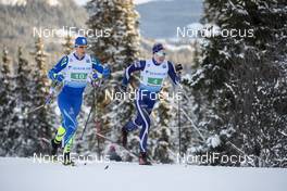 09.12.2018, Beitostolen, Norway (NOR): Konstantin Bortsov (KAZ), Iivo Niskanen (FIN), (l-r)  - FIS world cup cross-country, 4x7.5km men, Beitostolen (NOR). www.nordicfocus.com. © Modica/NordicFocus. Every downloaded picture is fee-liable.
