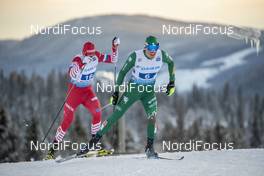 09.12.2018, Beitostolen, Norway (NOR): Ivan Yakimushkin (RUS), Francesco De Fabiani (ITA), (l-r)  - FIS world cup cross-country, 4x7.5km men, Beitostolen (NOR). www.nordicfocus.com. © Modica/NordicFocus. Every downloaded picture is fee-liable.