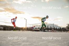 09.12.2018, Beitostolen, Norway (NOR): Ivan Yakimushkin (RUS), Francesco De Fabiani (ITA), (l-r)  - FIS world cup cross-country, 4x7.5km men, Beitostolen (NOR). www.nordicfocus.com. © Modica/NordicFocus. Every downloaded picture is fee-liable.