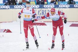 09.12.2018, Beitostolen, Norway (NOR): Denis Spitsov (RUS), Alexander Bolshunov (RUS), (l-r)  - FIS world cup cross-country, 4x7.5km men, Beitostolen (NOR). www.nordicfocus.com. © Modica/NordicFocus. Every downloaded picture is fee-liable.