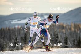 09.12.2018, Beitostolen, Norway (NOR): Daniel Rickardsson (SWE), Scott Patterson (USA), (l-r)  - FIS world cup cross-country, 4x7.5km men, Beitostolen (NOR). www.nordicfocus.com. © Modica/NordicFocus. Every downloaded picture is fee-liable.