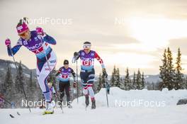 09.12.2018, Beitostolen, Norway (NOR): Sadie Bjornsen (USA), Heidi Weng (NOR), (l-r)  - FIS world cup cross-country, 4x5km women, Beitostolen (NOR). www.nordicfocus.com. © Modica/NordicFocus. Every downloaded picture is fee-liable.