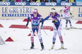 09.12.2018, Beitostolen, Norway (NOR): Jessica Diggins (USA), Caitlin Patterson (USA), (l-r)  - FIS world cup cross-country, 4x5km women, Beitostolen (NOR). www.nordicfocus.com. © Modica/NordicFocus. Every downloaded picture is fee-liable.