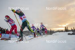 09.12.2018, Beitostolen, Norway (NOR): Yulia Belorukova (RUS), Antonia Fraebel (GER), (l-r)  - FIS world cup cross-country, 4x5km women, Beitostolen (NOR). www.nordicfocus.com. © Modica/NordicFocus. Every downloaded picture is fee-liable.