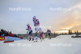 09.12.2018, Beitostolen, Norway (NOR): Evelina Settlin (SWE), Heidi Weng (NOR), (l-r)  - FIS world cup cross-country, 4x5km women, Beitostolen (NOR). www.nordicfocus.com. © Modica/NordicFocus. Every downloaded picture is fee-liable.