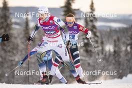 09.12.2018, Beitostolen, Norway (NOR): Ida Ingemarsdotter (SWE), Eveliina Piippo (FIN), (l-r)  - FIS world cup cross-country, 4x5km women, Beitostolen (NOR). www.nordicfocus.com. © Modica/NordicFocus. Every downloaded picture is fee-liable.