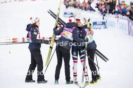 09.12.2018, Beitostolen, Norway (NOR): Heidi Weng (NOR), Therese Johaug (NOR), Ragnhild Haga (NOR), Ingvild Flugstad Oestberg (NOR), (l-r)  - FIS world cup cross-country, 4x5km women, Beitostolen (NOR). www.nordicfocus.com. © Modica/NordicFocus. Every downloaded picture is fee-liable.