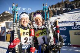 15.12.2018, Davos, Switzerland (SUI): Maja Dahlqvist (SWE), Sophie Caldwell (USA), (l-r)  - FIS world cup cross-country, individual sprint, Davos (SUI). www.nordicfocus.com. © Modica/NordicFocus. Every downloaded picture is fee-liable.