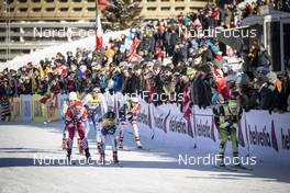 15.12.2018, Davos, Switzerland (SUI): Spectators in the stadium   - FIS world cup cross-country, individual sprint, Davos (SUI). www.nordicfocus.com. © Modica/NordicFocus. Every downloaded picture is fee-liable.