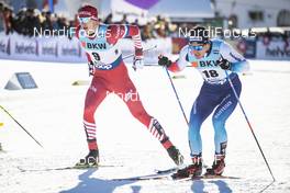 15.12.2018, Davos, Switzerland (SUI): Gleb Retivykh (RUS), Jovian Hediger (SUI), (l-r)  - FIS world cup cross-country, individual sprint, Davos (SUI). www.nordicfocus.com. © Modica/NordicFocus. Every downloaded picture is fee-liable.