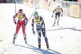 15.12.2018, Davos, Switzerland (SUI): Natalia Nepryaeva (RUS), Krista Parmakoski (FIN), (l-r)  - FIS world cup cross-country, individual sprint, Davos (SUI). www.nordicfocus.com. © Modica/NordicFocus. Every downloaded picture is fee-liable.