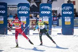 15.12.2018, Davos, Switzerland (SUI): Jonna Sundling (SWE), Sandra Ringwald (GER), Natalia Nepryaeva (RUS), (l-r)  - FIS world cup cross-country, individual sprint, Davos (SUI). www.nordicfocus.com. © Modica/NordicFocus. Every downloaded picture is fee-liable.