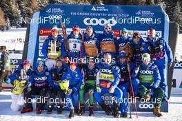 15.12.2018, Davos, Switzerland (SUI): Federico Pellegrino (ITA) and the Italian team - FIS world cup cross-country, individual sprint, Davos (SUI). www.nordicfocus.com. © Modica/NordicFocus. Every downloaded picture is fee-liable.