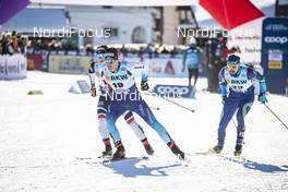 15.12.2018, Davos, Switzerland (SUI): Jovian Hediger (SUI), Aliaksandr Voranau (BLR), (l-r)  - FIS world cup cross-country, individual sprint, Davos (SUI). www.nordicfocus.com. © Modica/NordicFocus. Every downloaded picture is fee-liable.