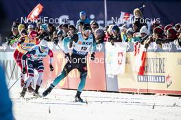 15.12.2018, Davos, Switzerland (SUI): Baptiste Gros (FRA), Eirik Brandsdal (NOR), (l-r)  - FIS world cup cross-country, individual sprint, Davos (SUI). www.nordicfocus.com. © Modica/NordicFocus. Every downloaded picture is fee-liable.