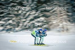 14.12.2018, Davos, Switzerland (SUI): Technicians testing skis   - FIS world cup cross-country, training, Davos (SUI). www.nordicfocus.com. © Modica/NordicFocus. Every downloaded picture is fee-liable.