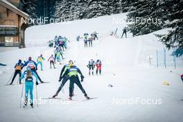 14.12.2018, Davos, Switzerland (SUI): Athletes and technicians testing ski   - FIS world cup cross-country, training, Davos (SUI). www.nordicfocus.com. © Modica/NordicFocus. Every downloaded picture is fee-liable.