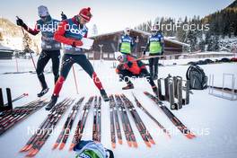 14.12.2018, Davos, Switzerland (SUI): Rossignol Technicians at work   - FIS world cup cross-country, training, Davos (SUI). www.nordicfocus.com. © Modica/NordicFocus. Every downloaded picture is fee-liable.