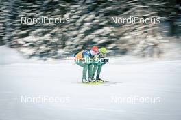 14.12.2018, Davos, Switzerland (SUI): German athlete testing with technician and Fischer ski   - FIS world cup cross-country, training, Davos (SUI). www.nordicfocus.com. © Modica/NordicFocus. Every downloaded picture is fee-liable.