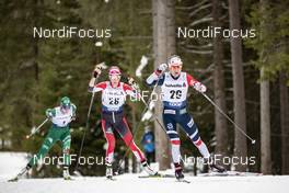 30.12.2018, Toblach, Italy (ITA): Heidi Weng (NOR), Teresa Stadlober (AUT), (l-r)  - FIS world cup cross-country, tour de ski, 10km women, Toblach (ITA). www.nordicfocus.com. © Modica/NordicFocus. Every downloaded picture is fee-liable.