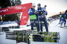 29.12.2018, Toblach, Italy (ITA): USA Technicians with Fischer   - FIS world cup cross-country, tour de ski, individual sprint, Toblach (ITA). www.nordicfocus.com. © Modica/NordicFocus. Every downloaded picture is fee-liable.