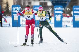 29.12.2018, Toblach, Italy (ITA): Yulia Belorukova (RUS), Laura Gimmler (GER), (l-r)  - FIS world cup cross-country, tour de ski, individual sprint, Toblach (ITA). www.nordicfocus.com. © Modica/NordicFocus. Every downloaded picture is fee-liable.