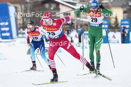 29.12.2018, Toblach, Italy (ITA): Sergey Ustiugov (RUS), Enrico Nizzi (ITA), (l-r)  - FIS world cup cross-country, tour de ski, individual sprint, Toblach (ITA). www.nordicfocus.com. © Modica/NordicFocus. Every downloaded picture is fee-liable.
