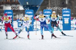 29.12.2018, Toblach, Italy (ITA): Natalia Nepryaeva (RUS), Stina Nilsson (SWE), Laurien Van Der Graaff (SUI), Delphine Claudel (FRA), (l-r)  - FIS world cup cross-country, tour de ski, individual sprint, Toblach (ITA). www.nordicfocus.com. © Modica/NordicFocus. Every downloaded picture is fee-liable.