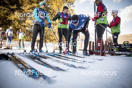 29.12.2018, Toblach, Italy (ITA): Canadian technicians with Salomon   - FIS world cup cross-country, tour de ski, individual sprint, Toblach (ITA). www.nordicfocus.com. © Modica/NordicFocus. Every downloaded picture is fee-liable.