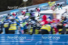 29.12.2018, Toblach, Italy (ITA): Johannes Hoesflot Klaebo (NOR), Lucas Chanavat (FRA), (l-r)  - FIS world cup cross-country, tour de ski, individual sprint, Toblach (ITA). www.nordicfocus.com. © Modica/NordicFocus. Every downloaded picture is fee-liable.