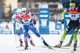 29.12.2018, Toblach, Italy (ITA): James Clugnet (GBR), Miha Simenc (SLO), (l-r)  - FIS world cup cross-country, tour de ski, individual sprint, Toblach (ITA). www.nordicfocus.com. © Modica/NordicFocus. Every downloaded picture is fee-liable.