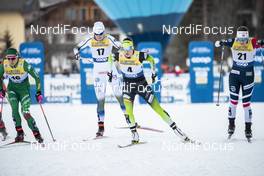 29.12.2018, Toblach, Italy (ITA): Ida Ingemarsdotter (SWE), Katja Visnar (SLO), Lotta Udnes Weng (NOR), (l-r)  - FIS world cup cross-country, tour de ski, individual sprint, Toblach (ITA). www.nordicfocus.com. © Modica/NordicFocus. Every downloaded picture is fee-liable.