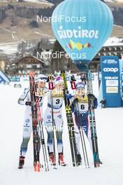 29.12.2018, Toblach, Italy (ITA): Ida Ingemarsdotter (SWE), Stina Nilsson (SWE), Jessica Diggins (USA), (l-r)  - FIS world cup cross-country, tour de ski, individual sprint, Toblach (ITA). www.nordicfocus.com. © Modica/NordicFocus. Every downloaded picture is fee-liable.