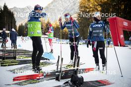 29.12.2018, Toblach, Italy (ITA): Anna Svendsen (NOR), Mari Eide (NOR), (l-r)  - FIS world cup cross-country, tour de ski, individual sprint, Toblach (ITA). www.nordicfocus.com. © Modica/NordicFocus. Every downloaded picture is fee-liable.