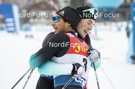 29.12.2018, Toblach, Italy (ITA): Richard Jouve (FRA), Lucas Chanavat (FRA), (l-r)  - FIS world cup cross-country, tour de ski, individual sprint, Toblach (ITA). www.nordicfocus.com. © Modica/NordicFocus. Every downloaded picture is fee-liable.