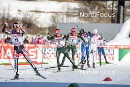 12.01.2018, Val di Fiemme, Italy (ITA): Fabian Riessle (GER), Johannes Rydzek (GER), (l-r)  - FIS world cup nordic combined, individual gundersen HS134/10km, Val di Fiemme (ITA). www.nordicfocus.com. © Modica/NordicFocus. Every downloaded picture is fee-liable.