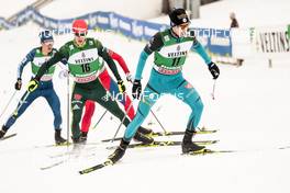 14.01.2018, Val di Fiemme, Italy (ITA): Manuel Faisst (GER), (l-r)  - FIS world cup nordic combined, individual gundersen HS134/10km, Val di Fiemme (ITA). www.nordicfocus.com. © Modica/NordicFocus. Every downloaded picture is fee-liable.