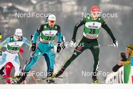 14.01.2018, Val di Fiemme, Italy (ITA): Francois Braud (FRA), Eric Frenzel (GER), (l-r)  - FIS world cup nordic combined, individual gundersen HS134/10km, Val di Fiemme (ITA). www.nordicfocus.com. © Modica/NordicFocus. Every downloaded picture is fee-liable.