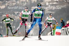 14.01.2018, Val di Fiemme, Italy (ITA): Franz-Josef Rehrl (AUT), Eero Hirvonen (FIN), (l-r)  - FIS world cup nordic combined, individual gundersen HS134/10km, Val di Fiemme (ITA). www.nordicfocus.com. © Modica/NordicFocus. Every downloaded picture is fee-liable.